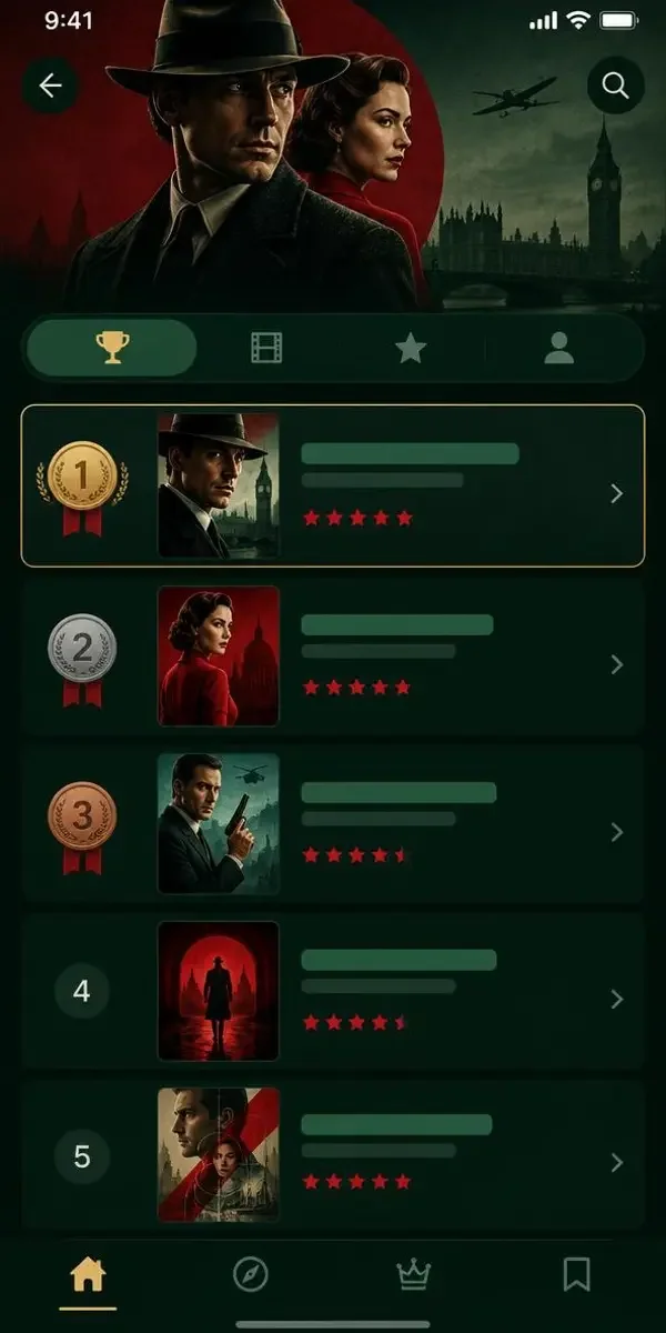 黄瓜短剧APP暗号风云榜界面预览