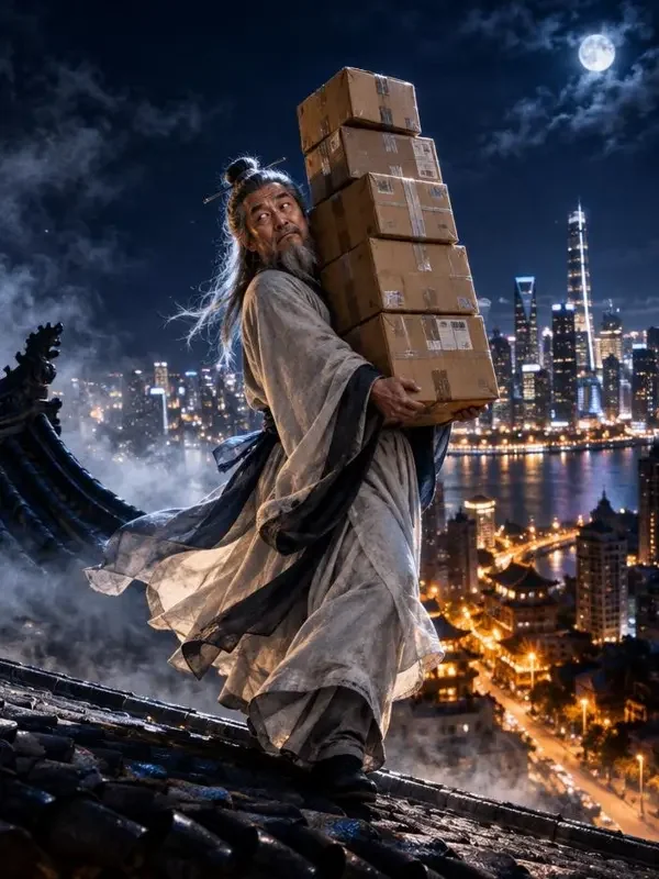武林高手送快递短剧封面，魔改短剧，武侠题材
