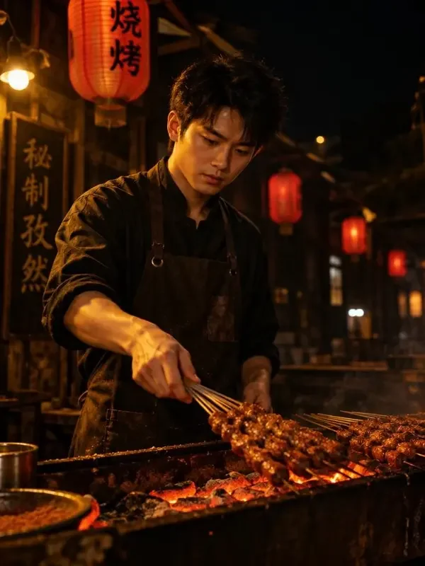 霸总的夜市摊短剧封面